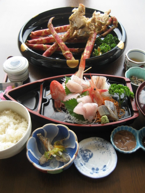 高足ガニ定食2人前
